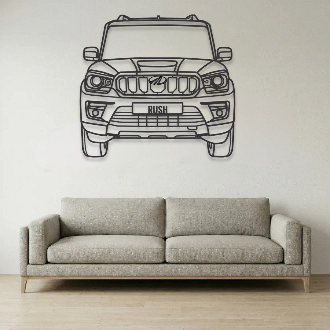Mahindra Scorpio Classic Front Metal Wall Frame (Old Shape) - Wallstks