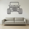 Old Mahindra Thar Front Metal Wall Frame - Wallstks