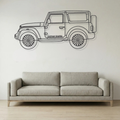 Mahindra Thar Side View Metal Wall Frame - Wallstks