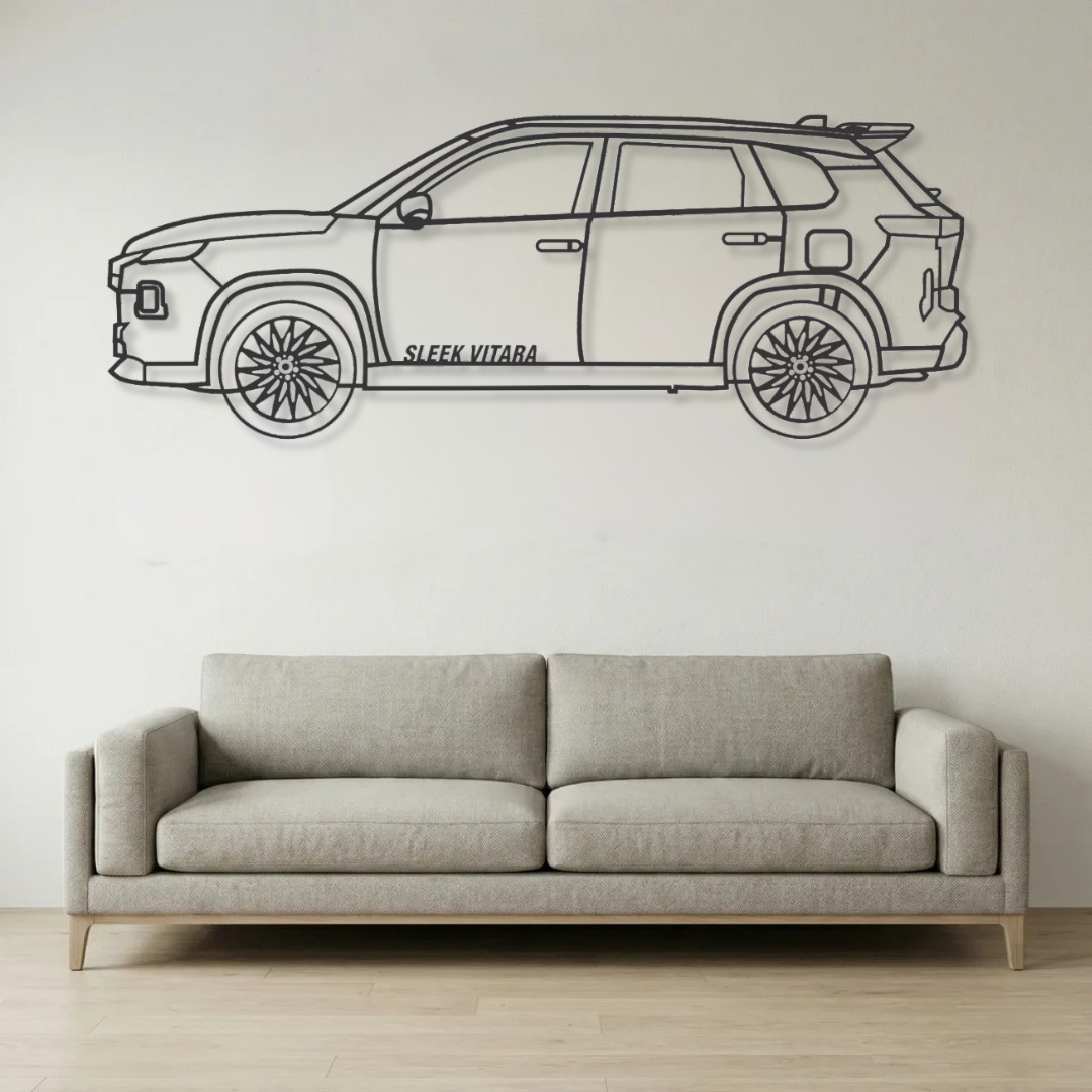 Maruti Grand Vitara Side View Metal Wall Frame - Wallstks